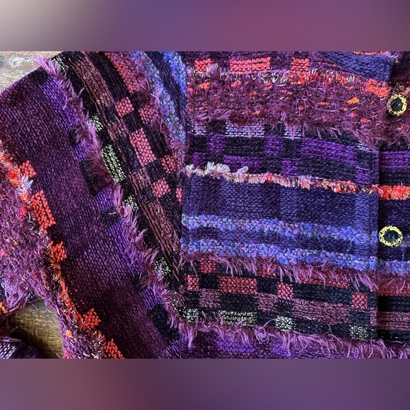 LUCILLE CRIGHTON Handwoven Artisan Jacket Size 8 - Picture 8 of 10